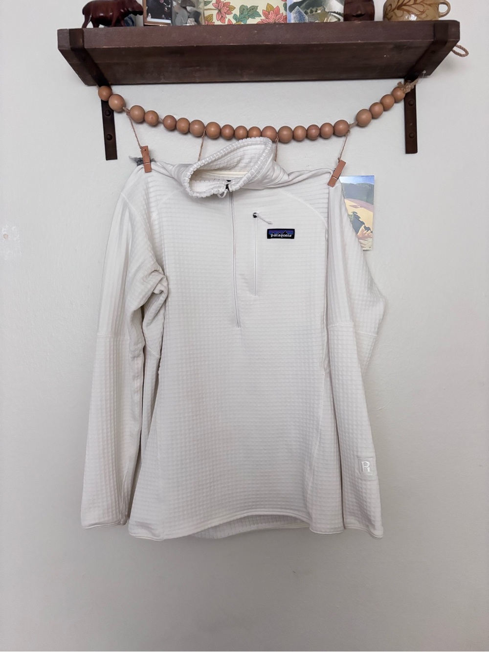 Patagonia Cream Waffle Quarter-Zip Pullover